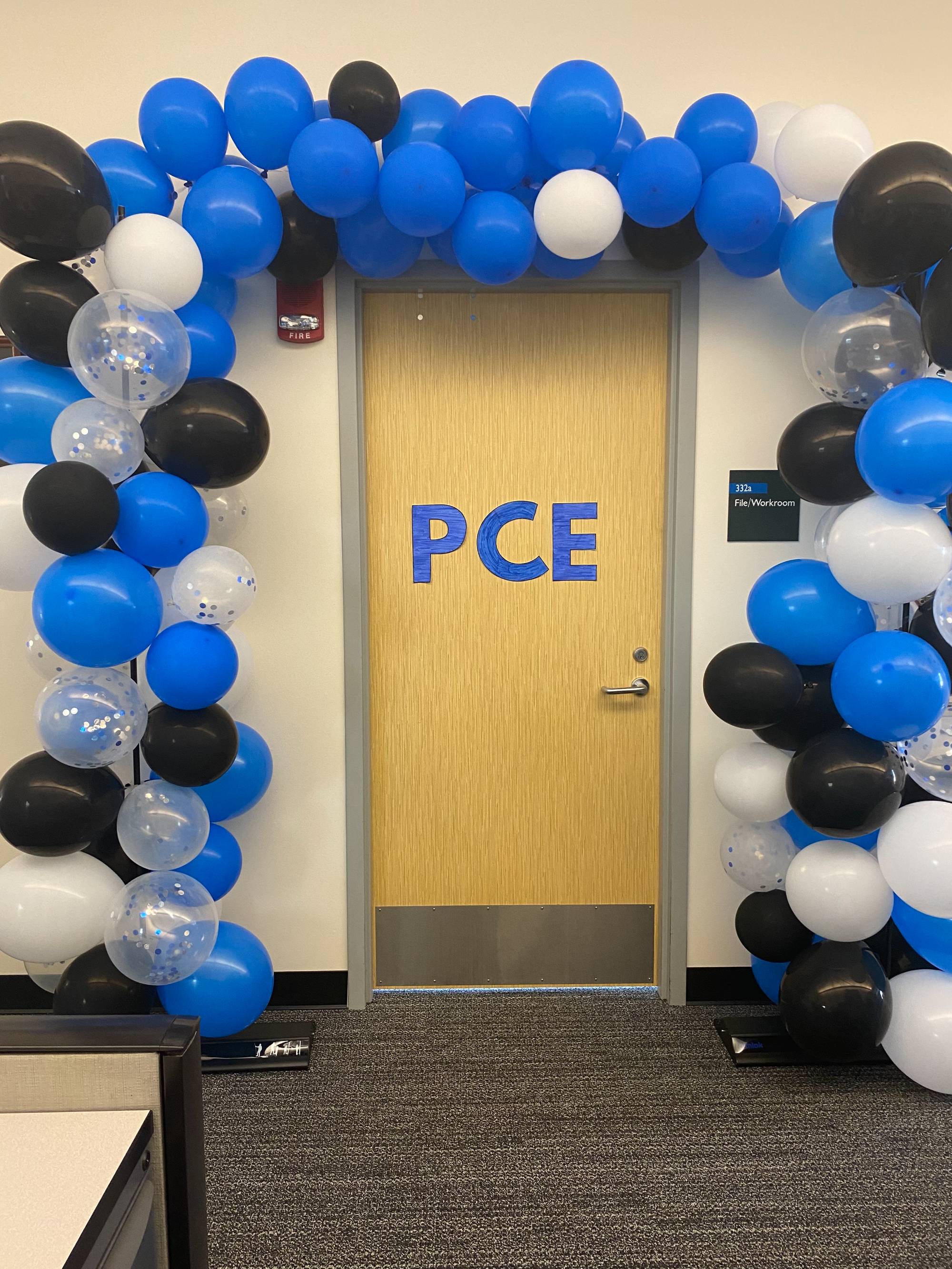 Padnos College of Engineering Dean's Office office balloon arch decorations